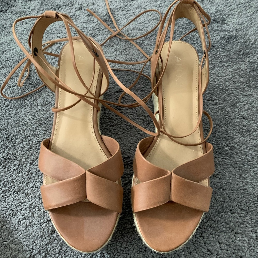 Aldo Tie Up Wedge Heel